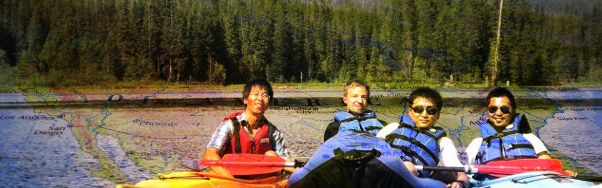 Research team kayaking